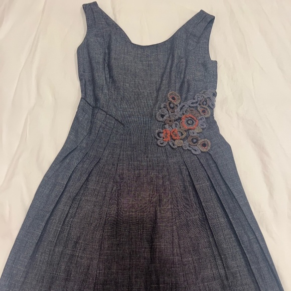 Anthropologie Tabitha Ferrous Flower Sheath 0 XS - Picture 3 of 5